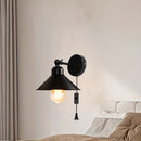 2 luces de pared ajustables de ángulo, estilo industrial tradicional, montaje semienterrado, alimentado por enchufe de EE. UU., base de bombilla E26, sombra de hierro, 110-240V, para sala de estar y dormitorio, bombilla no incluida.