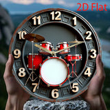 1 ud., Modelo de batería sobre mesa, Reloj de pared plano silencioso de 8 pulgadas en diseño acrílico cuarzo, ideal para hogares espirituales/fiestas/sala/cafetería/dormitorio/decoración de regalos