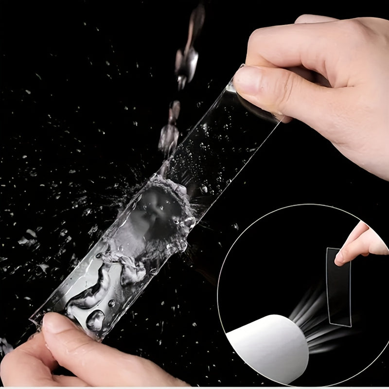 1pc Cinta Transparente Versátil - Adhesivo Fuerte y Sin Residuos para Uso en el Hogar y la Oficina | Ideal para Cocina, Baño, Lavabo y Decoraciones DIY, Suministros de Oficina|Adhesivo Versátil|Cinta Duradera
