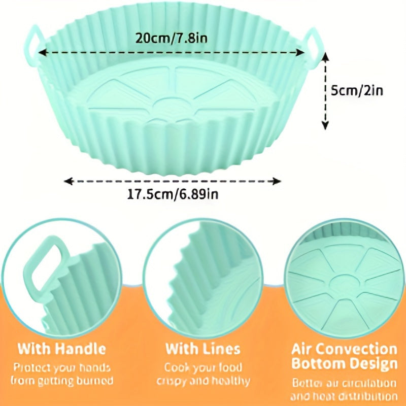 1pc Línea de Silicona para Freidora de Aire, Antiadherente, Estera de Cocina Reutilizable para Hornear, Asar, Compatible con la Mayoría de las Freidoras de Aire