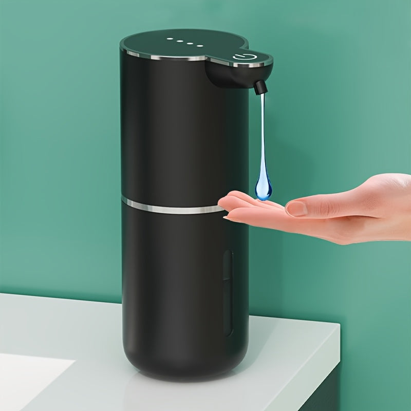 Dispensador automático de jabón sin contacto de 360ml, recargable por USB con sensor infrarrojo, diseño para pared o mostrador, ideal para cocina, baño y baños públicos, disponible en varios colores, incluye 2 almohadillas adhesivas