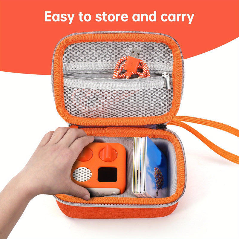 Estuche de protección para altavoces mini compactos - Cápsula dura de EVA, ligera y elegante, impermeable y resistente a los golpes, ideal para altavoces mini Yoto (solo estuche, se ajusta a funda de silicona), bolsa de almacenamiento portátil | Cremalle