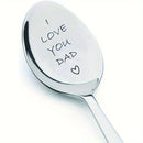 Cuchara grabada "Te amo, papá", regalo para el Día del Padre, cumpleaños, abuelo o abuela, regalo a distancia, 1 unidad, 7 pulgadas