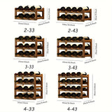 Un estante de vino de bambú para hacerlo uno mismo.
