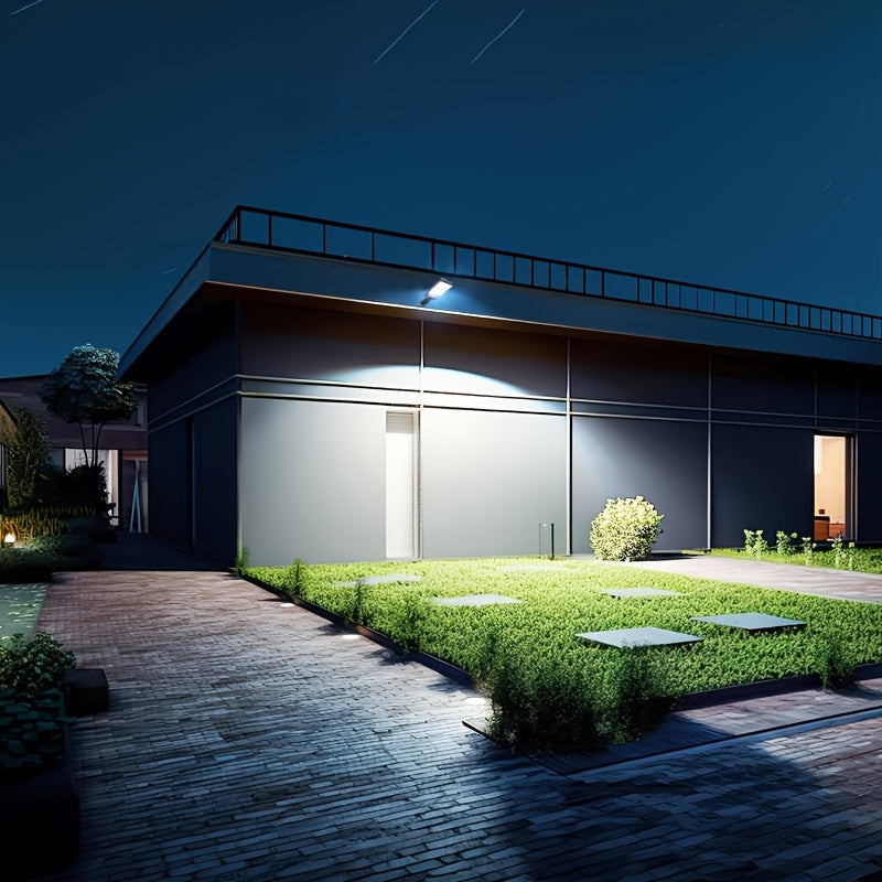 9 lámparas solares LED COB con 3 modos de iluminación y control remoto, IP44, lámpara de seguridad con sensor de movimiento para exteriores, iluminación de senderos de jardín para decoración navideña, cargada por energía solar, sin cableado, 0 facturas d