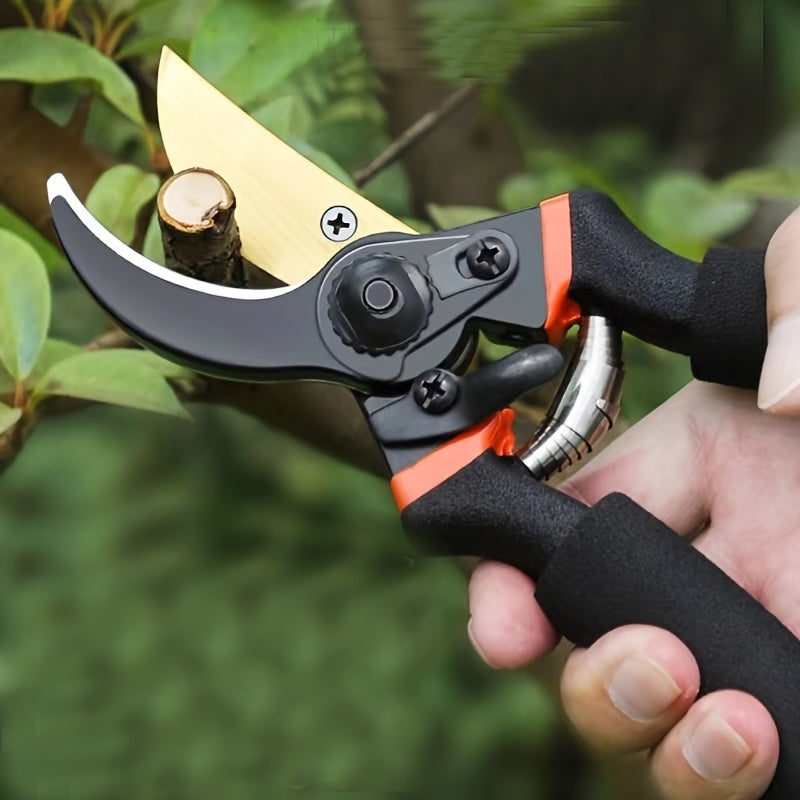 1pz/2pzs Tijeras de Jardinería Manuales Profesionales para Poda con Cuchillas de Acero Inoxidable Ultracortantes y Mangos Antideslizantes Ergonómicos para Flores, Arbustos, Topiares y Árboles Frutales - Diseño Ambidiestro, Sin Necesidad de Baterías
