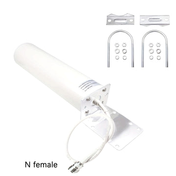 Antena Celular Omni 4G LTE de Alta Ganancia 698-2700MHz 28dBi con Conector Hembra N Montable en Pared para Amplificador de Señal/Router/Punto de Acceso - Compatible con Cámaras Espía SPYPOINT, TACTACAM y Más, Equipo de Conectividad de Red | Diseño Compac