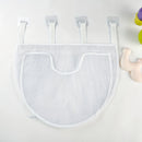 Bolsa organizadora de juguetes de baño para niños de gran capacidad - Almacenamiento de malla impermeable con correas negras, ideal para juguetes de bañera, champú y jabón, con diseño divertido y personajes de dibujos animados.