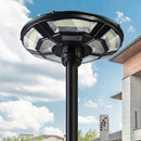 Lámpara solar redonda tipo UFO con sensor de movimiento, control remoto, acabado pulido para villas, comunidades y plazas, lámpara de jardín