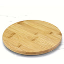 Bandeja Giratoria de Bambú Redonda, 1 ud Bandeja Giratoria de Bambú, Plato Giratorio para Comida, Para Cocina, Armarios, Mesas o Despensa, Contenedores de Condimentos, Estante de Almacenamiento Variado, Bandeja de Servir, Organizador Redondo de Madera