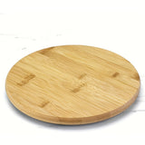 Bandeja Giratoria de Bambú Redonda, 1 ud Bandeja Giratoria de Bambú, Plato Giratorio para Comida, Para Cocina, Armarios, Mesas o Despensa, Contenedores de Condimentos, Estante de Almacenamiento Variado, Bandeja de Servir, Organizador Redondo de Madera