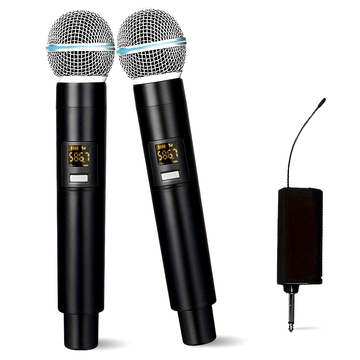 Micrófono inalámbrico UHF profesional de mano, micrófono dinámico, sistema de karaoke con receptor para amplificador, sistema de megafonía, Eid Al-Adha Mubarak.