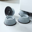 Juego de 4 Almohadillas Antigolpes para Lavadora - Alfombrillas Plásticas Antideslizantes y Reductoras de Vibraciones para Electrodomésticos Domésticos, Duraderas en Gris con Base Negra Segura, Sin Pilas Requeridas