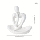 Figura Cerámica de Pensador Abstracto de Inspiración Nórdica - 1 pieza, Perfecta para Decoración de Sala de Estar, Escritorio o Mueble de Vinos