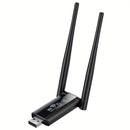 Adaptador USB WiFi, Repetidor sin varillas de 300Mbps/2.4Ghz con Doble Antena para PC Portátil/Escritorio, Conexión Rápida y Fácil, Mejora Áreas con Señal Wi-Fi Débil, Consulta Guía de Instalación Rápida