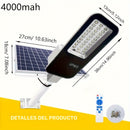 Luz solar exterior, farol solar para exteriores 6500K, luz de seguridad solar con control remoto, desde el atardecer hasta el amanecer, para estacionamientos