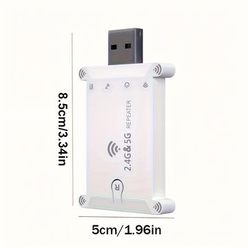 Extensor de Wi-Fi Mejorado por OEKE de 1200Mbps - Cobertura de Señal Superior, Desplazamiento Sin Interrupciones, Conectar y Usar, ¡Amplíe Fácilmente su Red Inalámbrica!