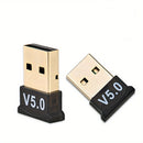 Adaptador de Audio Inalámbrico - Transmisor y Receptor USB 5.0 Sin Controlador para Computadoras de Escritorio - Conexión Fácil Plug-and-Play para Transmisión de Audio de Alta Calidad