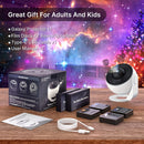 Proyector Planetario de 13 Piezas con Puerto USB, Rotación 360° y Temporizador de 1/2 Horas - Luz Nocturna Moderna con Efecto Aurora y Controles Simples de 3 Botones para Constelaciones y Planetas, Regalo Perfecto para Adolescentes y Adultos
