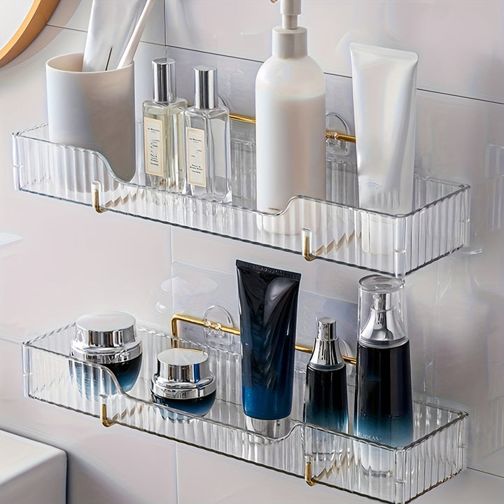 2 Piezas, Estante De Almacenamiento Para Baño Montado En La Pared, Estante Colgante Para Baño, Estante De Ducha Adhesivo Para Ducha Interior, Soporte Para Champú Y Gel De Ducha Para Pared De Ducha, Organizador De Baño, Cesta Para Ducha, Accesorios De Baño