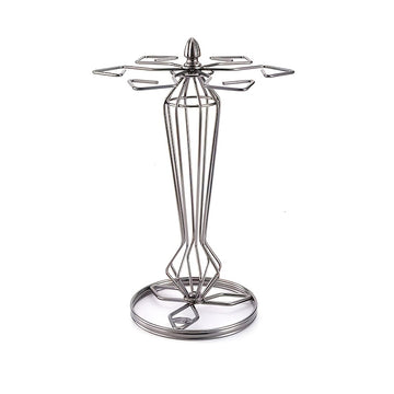 Un soporte de vidrio creativo de estilo europeo, un soporte de vidrio colgante de hierro para el hogar, un soporte de exhibición para vasos de alta estaca, adecuado para bares en el hogar y como decoración para botellas en el salón.