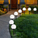 Luces de jardín de bola LED solares - Adecuadas para caminos, patios, terrazas, césped y patios. Iluminación exterior para paisajes. Plástico duradero, encendido/autoapagado, iluminación de acento para césped. Luz exterior moderna. Luces solares.