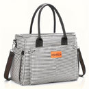 Bandolera de almuerzo para mujer, nevera portátil con bolsillos laterales y correas desmontables, bolso térmico grande para trabajo o picnic, sin contacto con alimentos