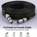 4 piezas, cable de micrófono de 7,62 metros, equipo profesional, cable XLR de alta calidad - XLR masculino a femenino para micrófono de escenario, modelo, temporada de graduación, día del padre, regalo de cumpleaños, cubierta protectora de PVC, cable de