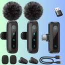 Micrófono inalámbrico J3 con transmisión de radiofrecuencia 2.4GHz, batería de polímero recargable por USB, grabación de 1 toque, indicador de batería y conectividad de tipo C para conferencias de video, podcasting, grabación de voz, micrófono inalámbric
