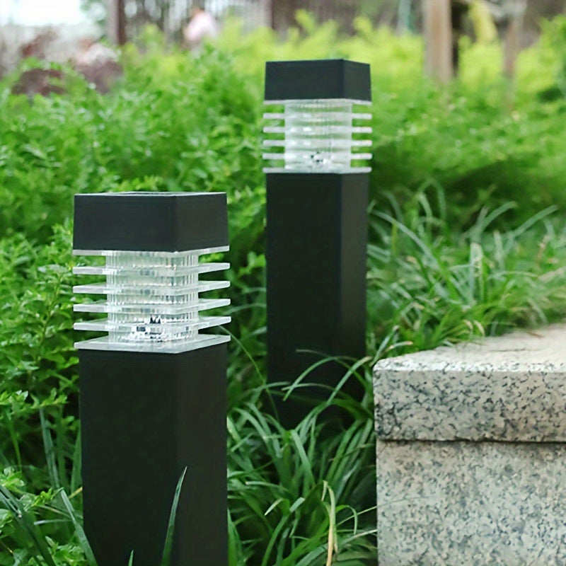 4 luces solares para jardín, exteriores, con pantalla abierta y base para clavar en el césped, para patio o hogar, incluye bombilla