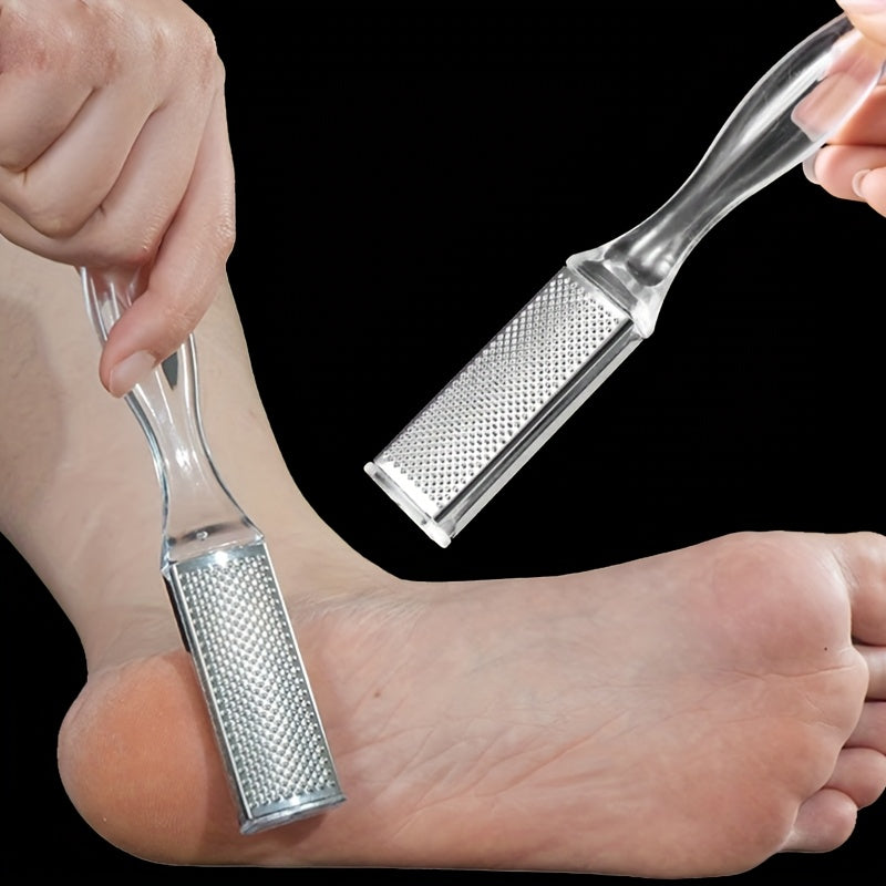 1pc Lima de Pies Manual de Doble Cara - Exfoliante Antideslizante, Sin Necesidad de Electricidad/Batería - Herramienta para Pedicura y Manicura en Casa, Salón o Viaje - Construcción Duradera de Plástico, Superficie Texturizada, Eficiente Exfoliador, Dise
