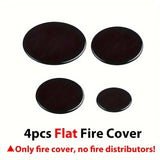 Juego de 4 Tapas Sabaf para Estufas de Gas - Opciones Plana/Cóncava, Material Duradero, Ideal para Accesorios de Quemador de Horno y Cabeza de Estufa, Protectores de Tejedoras