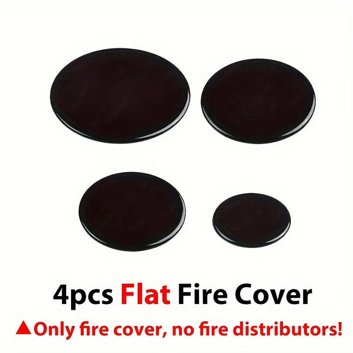 Juego de 4 Tapas Sabaf para Estufas de Gas - Opciones Plana/Cóncava, Material Duradero, Ideal para Accesorios de Quemador de Horno y Cabeza de Estufa, Protectores de Tejedoras