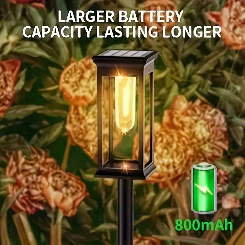 8 Piezas, Luces Solares De Tungsteno Para Césped Para Decoración De Ambiente Al Aire Libre, Luces LED Para Césped Para Villas, Jardines, Patios, Caminos E Iluminación De Paisajes De Patio