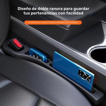 Paquete de 2 Tiras de Almacenamiento para el Espacio entre Asientos del Coche, Diseño Antifugas que Evita la Caída de Residuos y También Puede Guardar Pequeños Objetos, Organizador de Huecos Interiores en el Auto