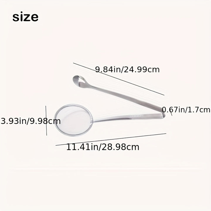 Pinzas de colador de acero inoxidable para cocina, cuchara de filtro de alimentos resistente a altas temperaturas, herramientas culinarias multifuncionales para freír y cocinar, accesorios de cocina esenciales de Eid Mubarak