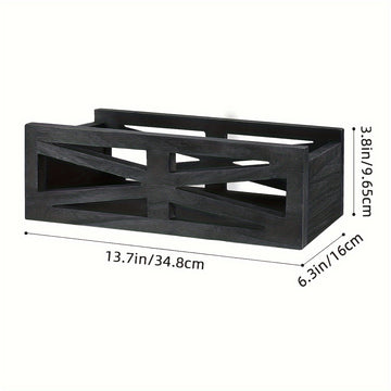 Caja de Almacenamiento de Madera Versátil - Impermeable, Organizador Multiusos para Esenciales de Baño & Decoración de Aromaterapia, Ganchos de Utilidad