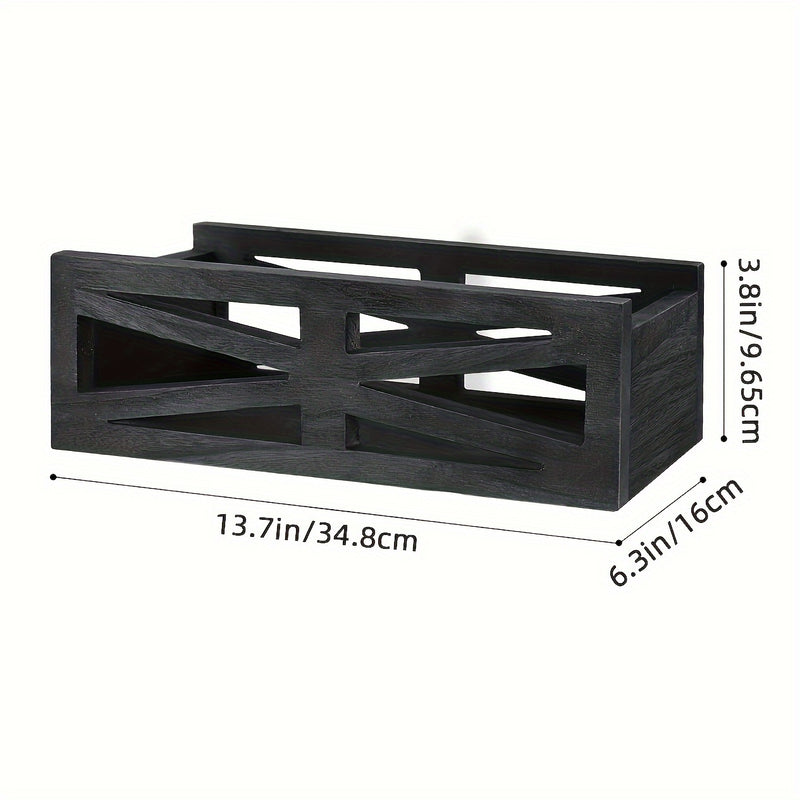 Caja de Almacenamiento de Madera Versátil - Impermeable, Organizador Multiusos para Esenciales de Baño & Decoración de Aromaterapia, Ganchos de Utilidad