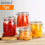 Tarro de Almacenamiento de Vidrio Borosilicato KEMORELA de 1 pieza con Tapa Hermética - Libre de BPA, Apto para Lavavajillas, Ideal para Granos de Café, Frutas, Nueces y Más - Disponible en Tamaños de 500/750/1000/1500ml