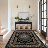 Alfombra de estilo bohemio grande con base antideslizante y material de terciopelo, adecuada para uso en interiores en hogares y oficinas, no se deshilacha durante la decoración del hogar. Esta alfombra moderna lavable a máquina es ideal para salones, do