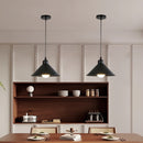 Juego de 2 candelabros colgantes modernos en hierro fundido con base E27 para comedor, bar, cocina y entrada, montaje semiempotrado, cableado fijo, voltaje ajustable 110V-240V (focos no incluidos)