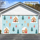 Lámpara de puerta 2D, 1 pieza, puerta de casa de pan de jengibre navideño festivo - Poliéster duradero, no necesita electricidad, perfecto para decoración navideña, regreso a la escuela, fiestas hawaianas y de Halloween, uso interior/exterior, decoracion