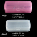 Caja de esterilización de herramientas de uñas, bandeja de esterilización transparente de plástico rosa, caja de almacenamiento de pinzas, caja de pinzas de uñas para salón de belleza y spa, máquina de corte de manicura
