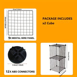 1pc Estante de Almacenamiento de Malla Metálica Moderno - Organizador Apilable DIY para Libros, Plantas y Más - Diseño Abierto Elegante para Decoración de Hogar, Oficina, Cocina, Baño