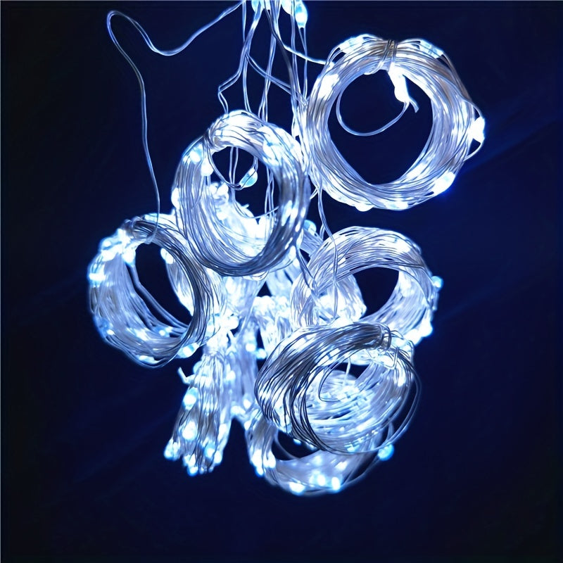 3/4/6M USB LED Cortina Cadena Luces, Luces de Hadas para Bodas de Vacaciones, Luces de Guirnalda para Dormitorio Hogar, Control Remoto, Decoraciones de Navidad Acción de Gracias Halloween