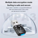 Adaptador WiFi AX900Mbps USB para PC, Adaptador sin varillas Dual-Band 600Mbps 5GHz+286Mbps 2.4GHz Transceptor de Red Inalámbrica con Controlador Integrado WPA3 para Portátil y Escritorio, Compatible con Windows 11/10/7