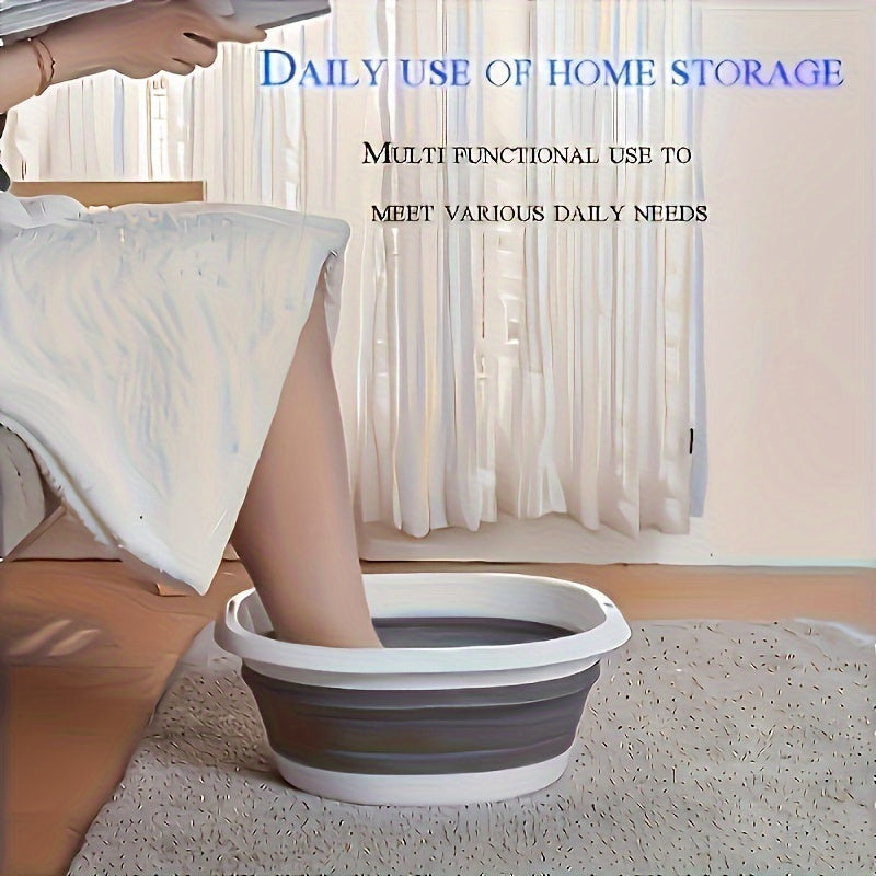 1-Pack Cubeta Plegable Resistente - Lavabo Portátil para Lavar Manos y Pies, Ahorra Espacio, Ideal para Hogar, Viajes, Residencias o Camping - Sin Necesidad de Electricidad, Fácil de Limpiar y Guardar, Diseño Compacto y Construcción Robusta