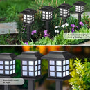 Conjunto de 12 Luces Solares LED para Jardín, Iluminación Exterior con Temporizador Automático, Diseño Pequeña Casa para Patio, Césped y Entrada, Resistentes al Clima y Eficientes en Energía, Iluminación Paisajística | Luces Decorativas para Jardín | LED