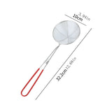 1pc Cuchara Colador de Acero Inoxidable, Cucharón de Cocina Multiusos para Olla Caliente, Tienda de Té con Leche, Escurridor de Dumplings, Uso Doméstico - Colador Metálico Duradero con Mango