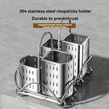 Soporte para vajilla de acero inoxidable 304, escurridor de cocina con base desmontable, organizador de cubiertos, cuchillos, tenedores y palillos, último producto del año 2025